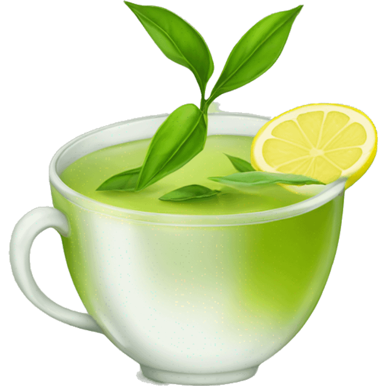 Green tea with lemon  emoji