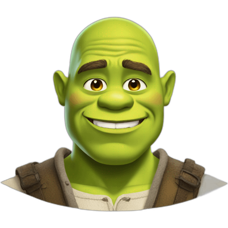 Shrek if he was in an Anime emoji