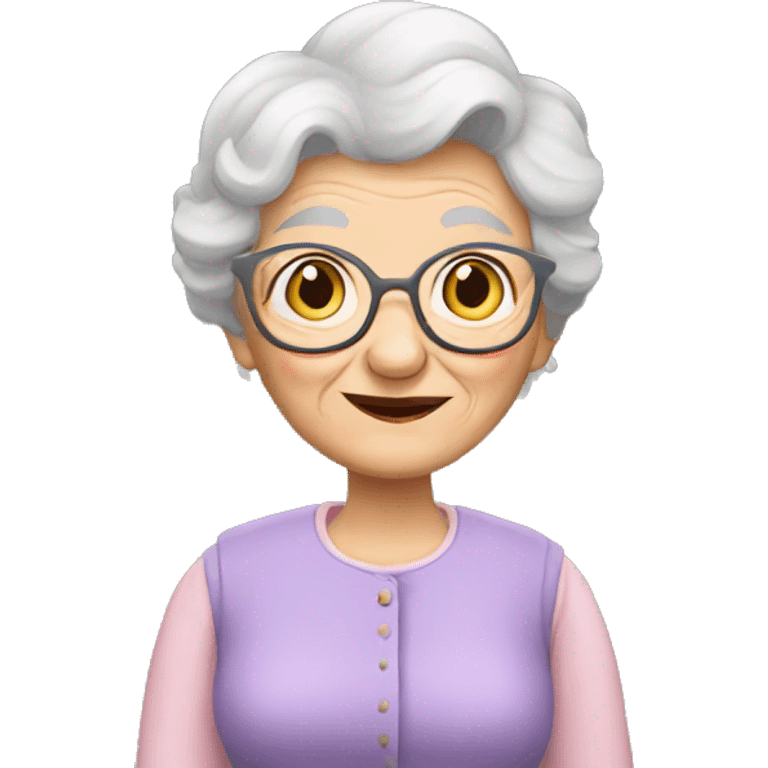 Granny with a friends emoji