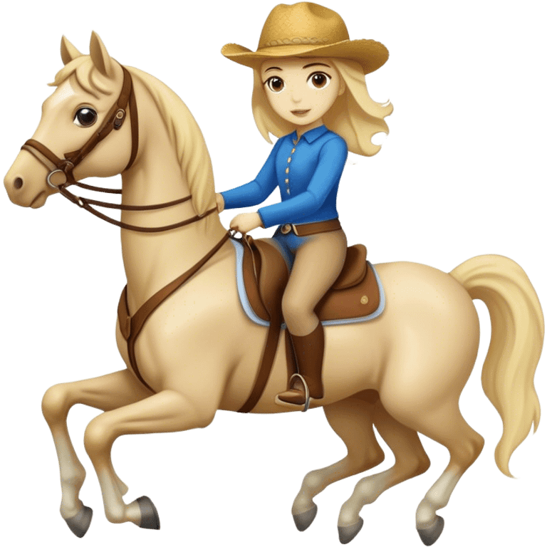 Girl riding horse emoji