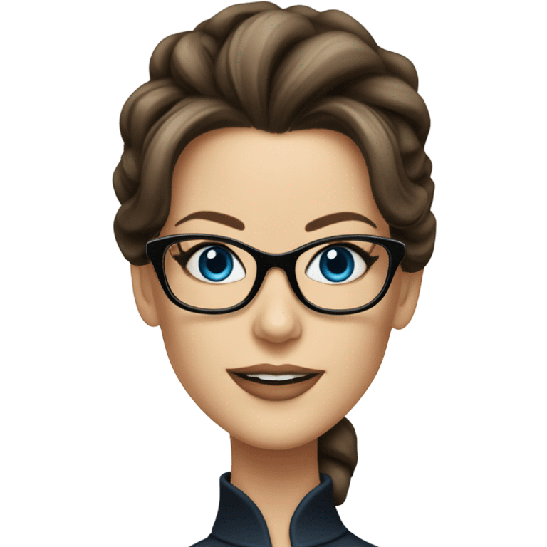 Kate Beckinsale, glasses, blue eyes happy elegant  emoji