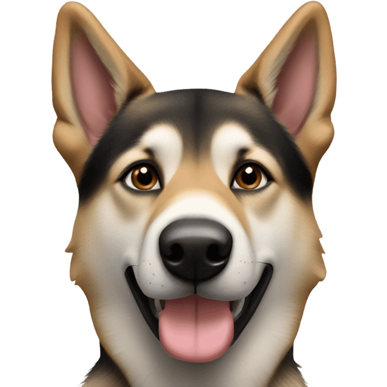 German Shepard husky mix dog with floppy ears emoji