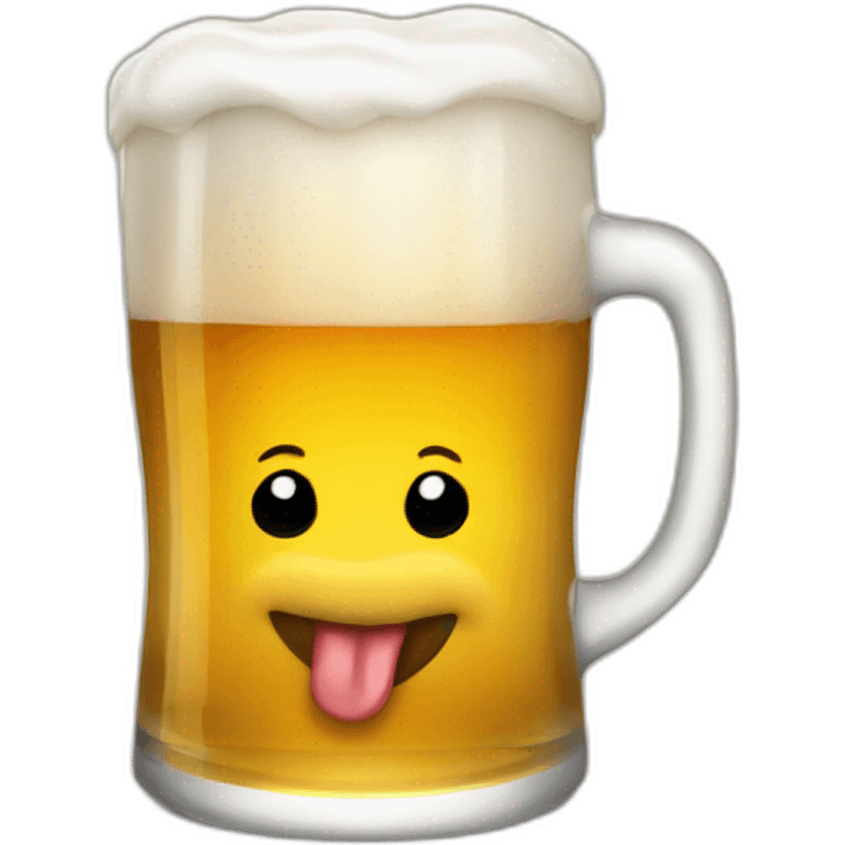 Yofa drinking a beer emoji