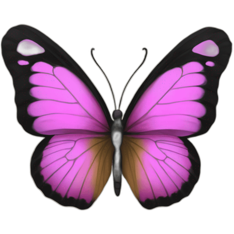 Mariposa texto negra emoji