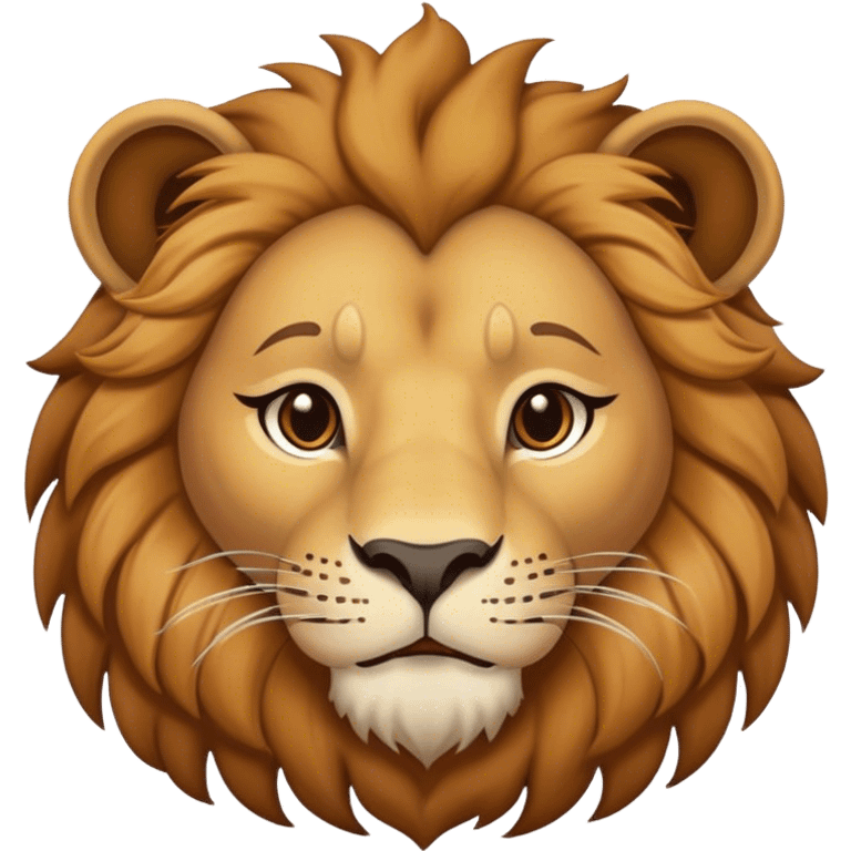 Create a charming lion with" SOP" on its forehead emoji