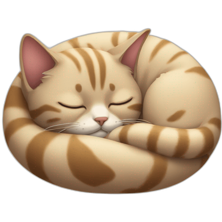 cat sleeping curled emoji