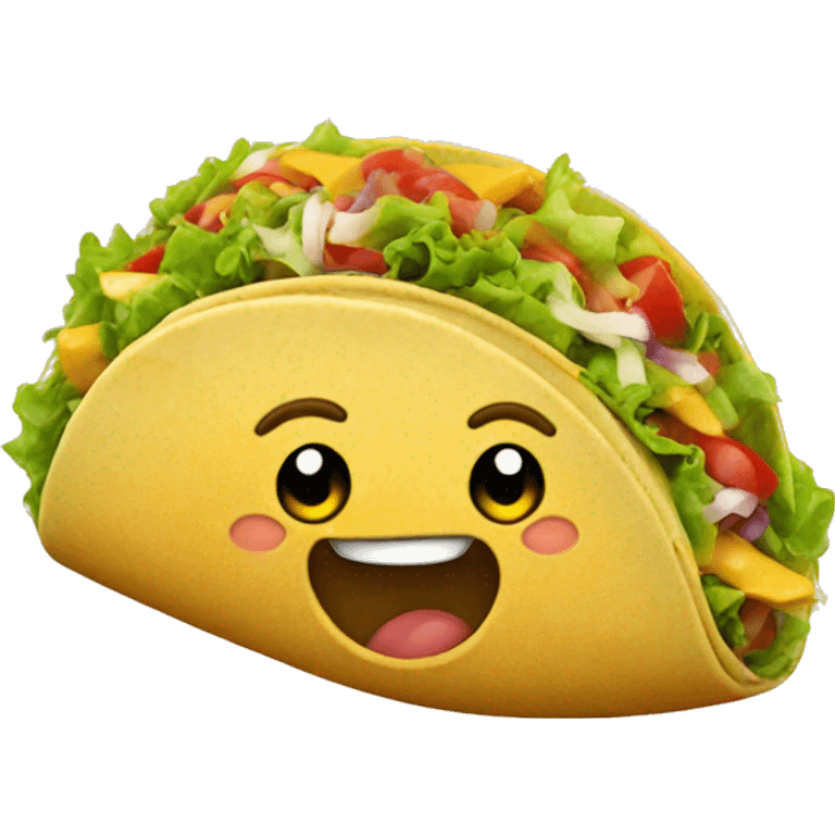 Smiling taco emoji