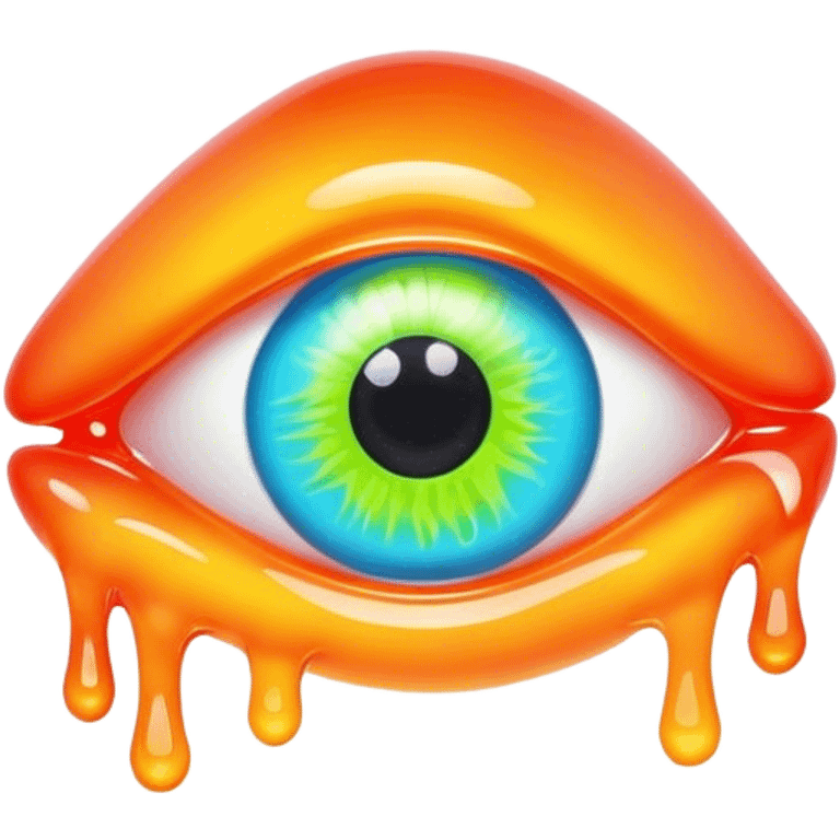 gummy neon melted eye emoji