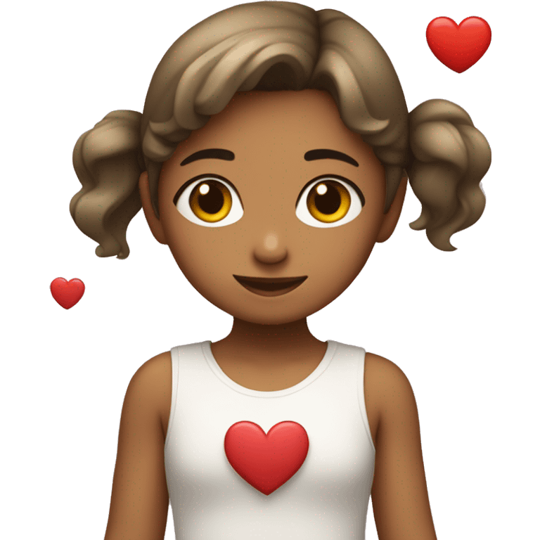 Niña con corazón  emoji