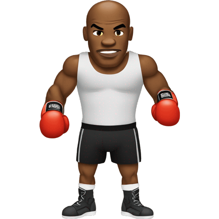 Mike Tyson boxing on punch bag emoji