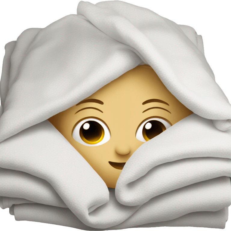 Baby blankets folded emoji