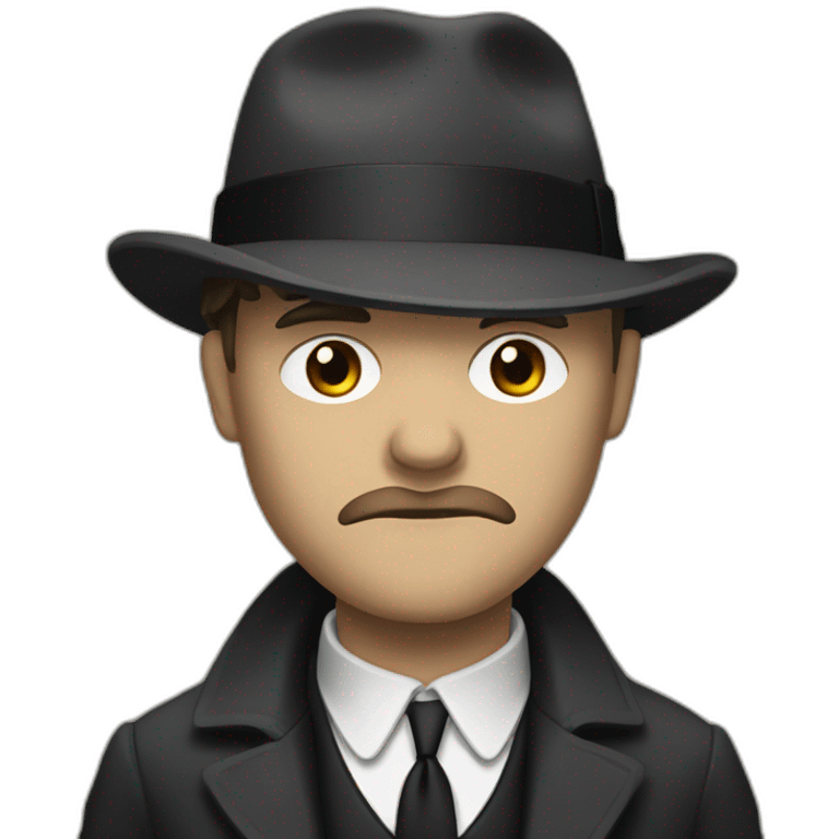 peaky blinder in the peak of depression emoji