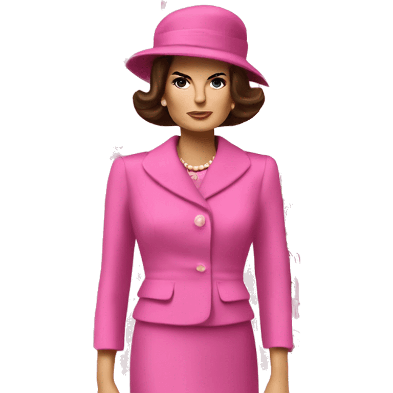 Jackie Kennedy day of assasination in pink suit emoji