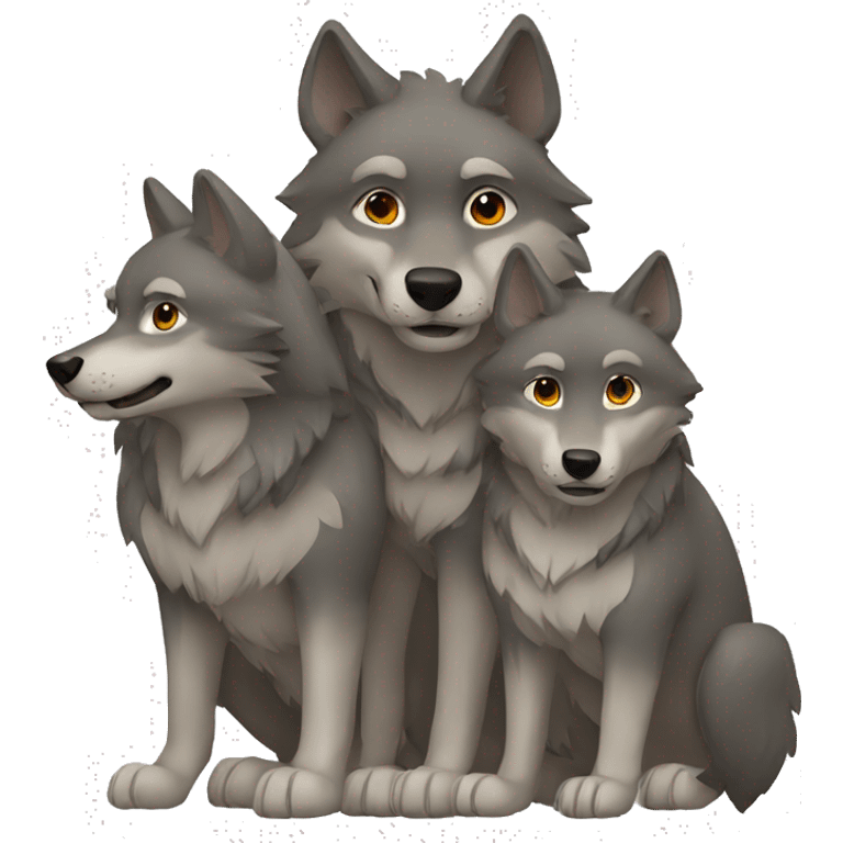 wolf family emoji