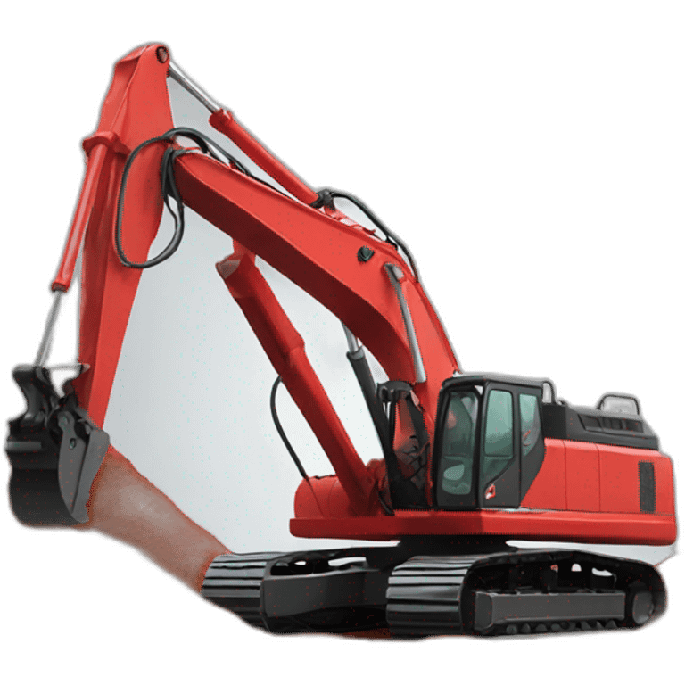 Red excavator emoji