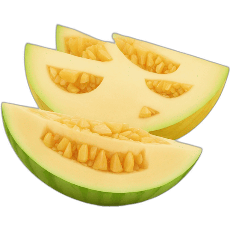 Yellow melon and slice emoji