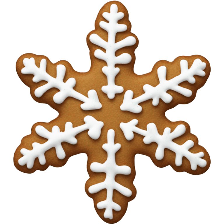 Gingerbread snowflake emoji