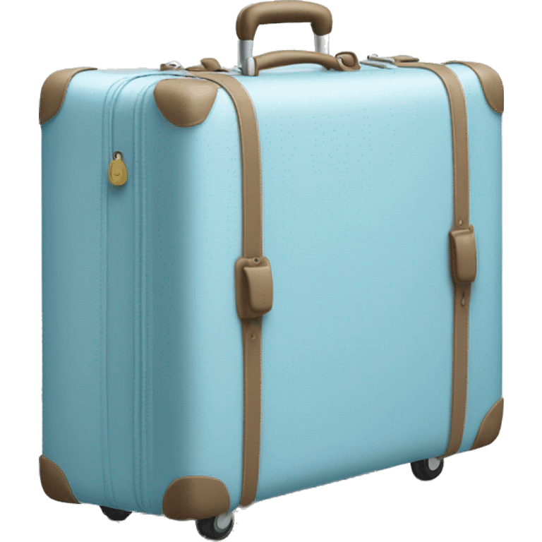 Light blue suitcase with wheels emoji