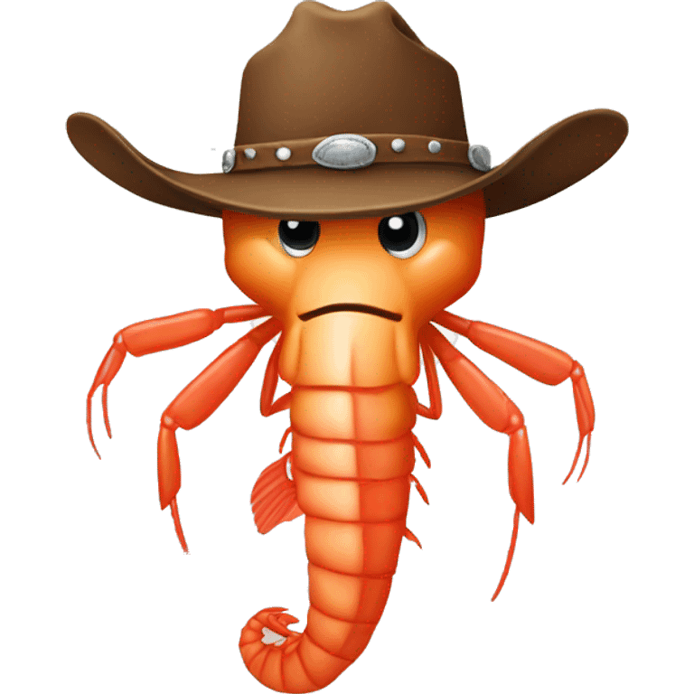 Shrimp in a cowboy hat emoji