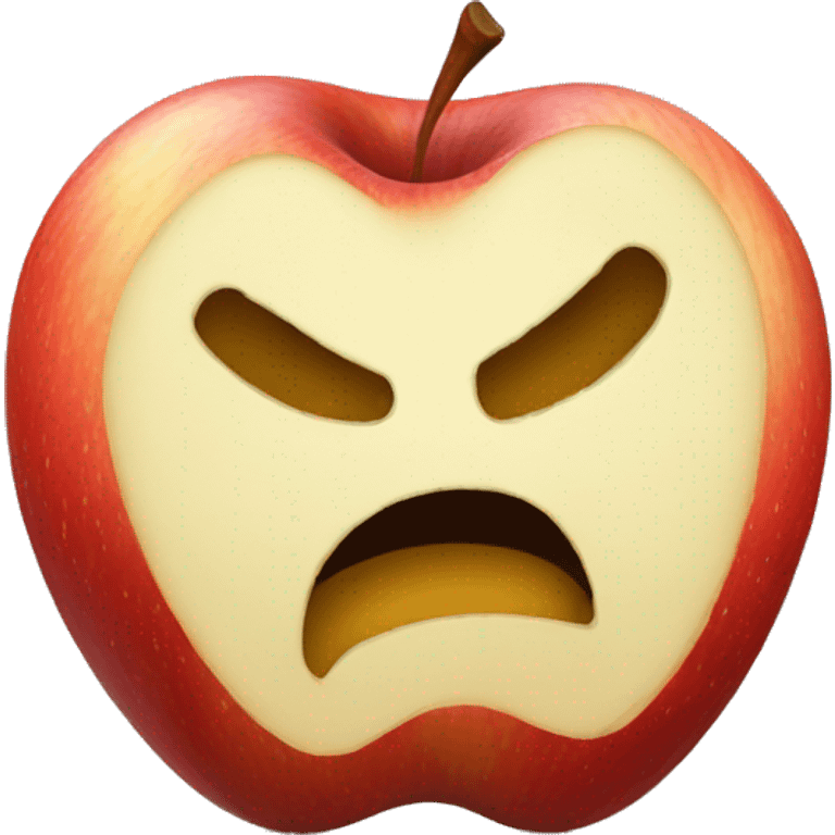 a bitten-off apple emoji