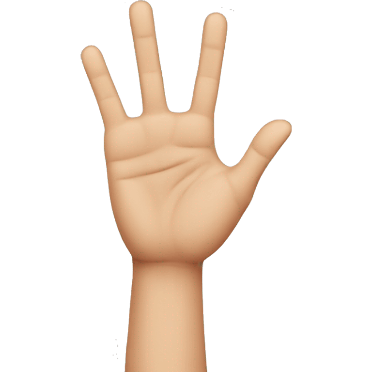 Hand showing 4 fingers emoji