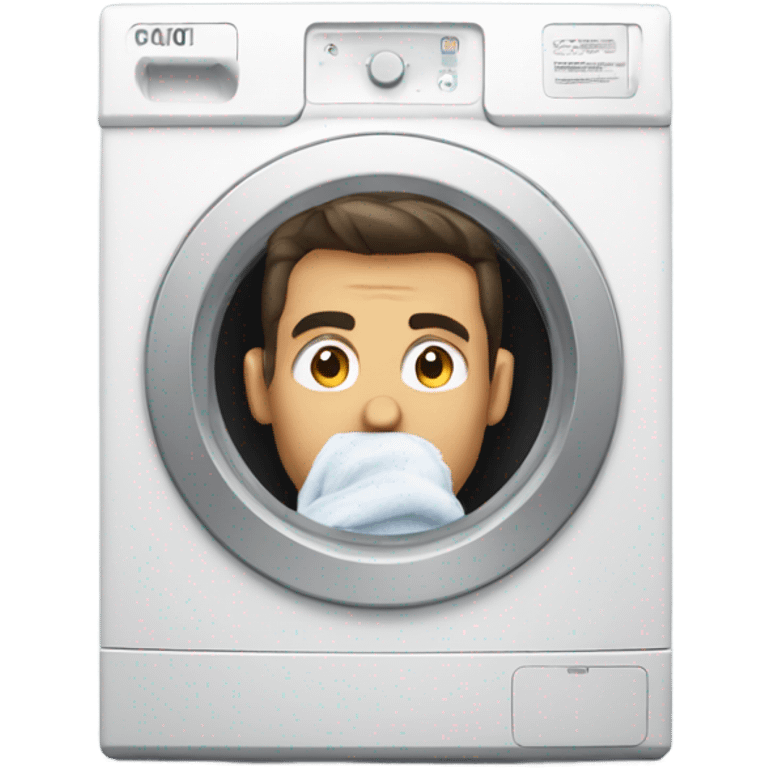 Man stuck in washing machine emoji