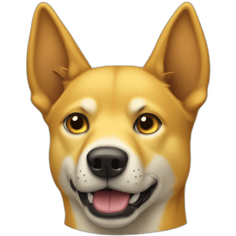 yellow dog that looks like a dingo emoji