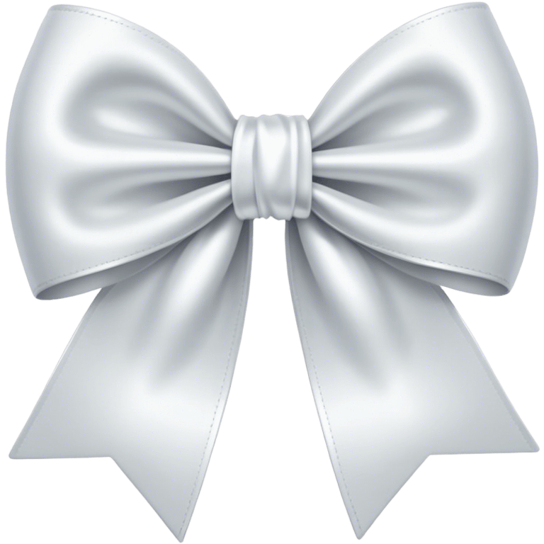 white satin bow emoji