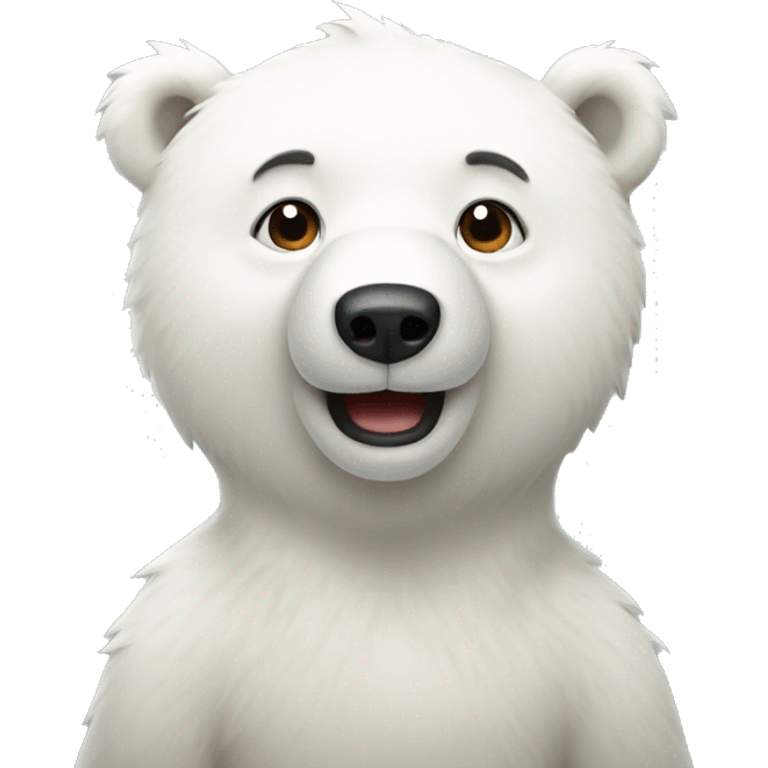 Polar bear cute emoji