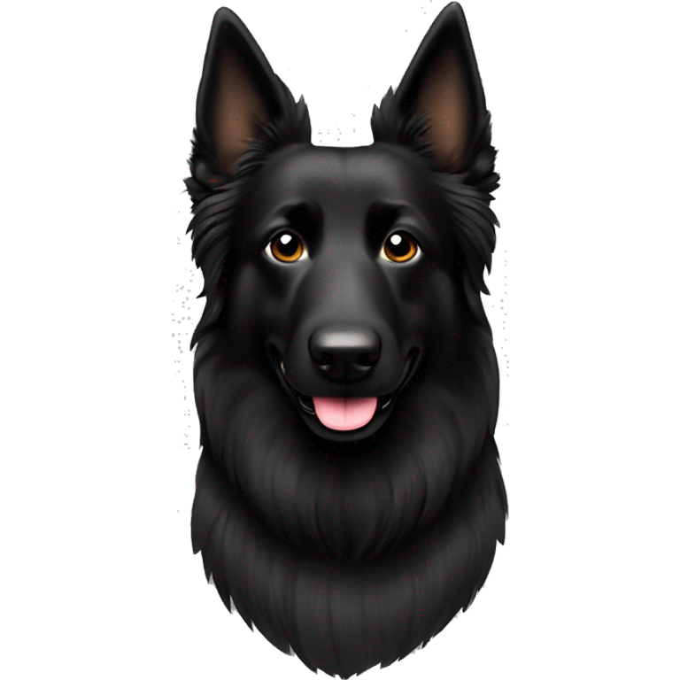 belgian sheepdog black emoji