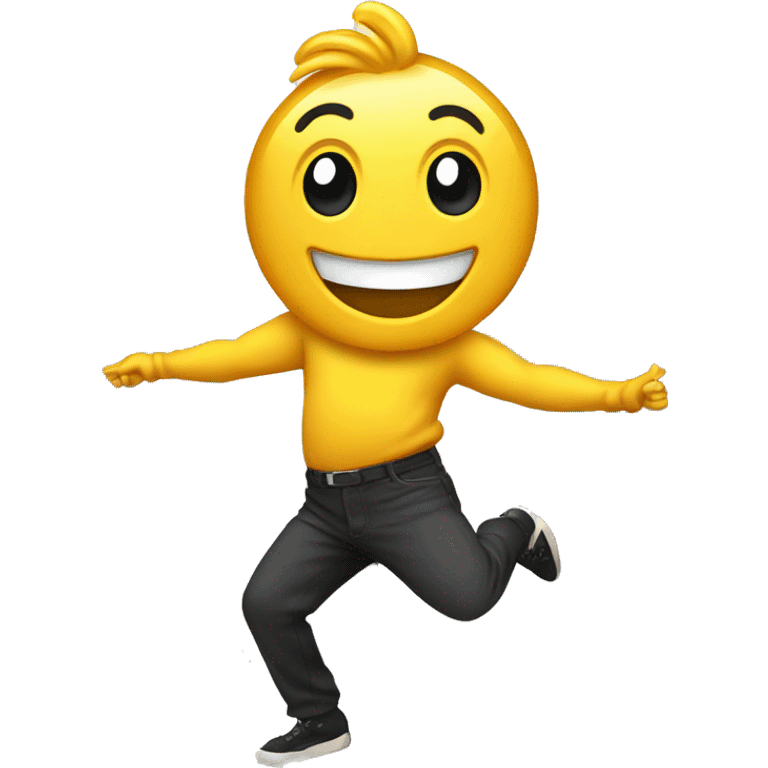 happy guy dancing on pole emoji