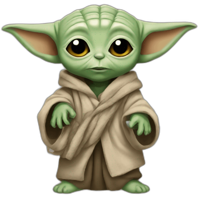 Baby yoda with dreads emoji