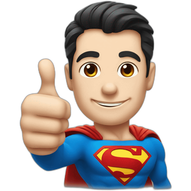 Superman with thumb up emoji