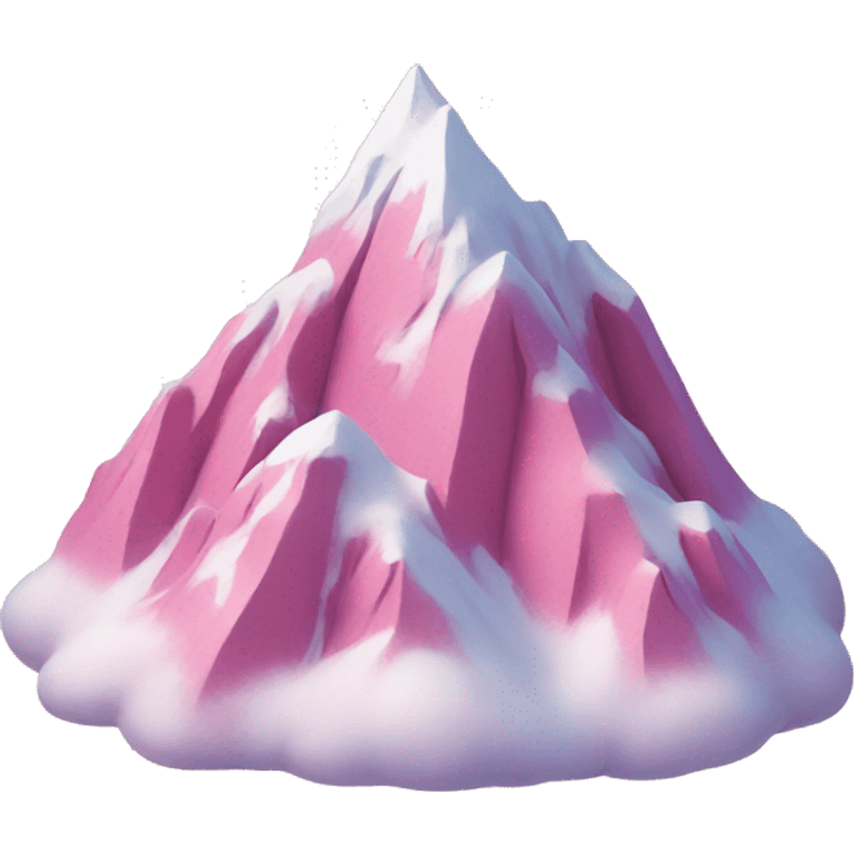 Pink snow capped mountain  emoji