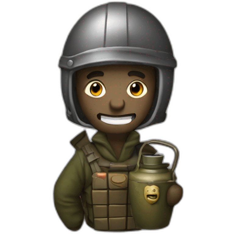 Quatarian with grenade emoji