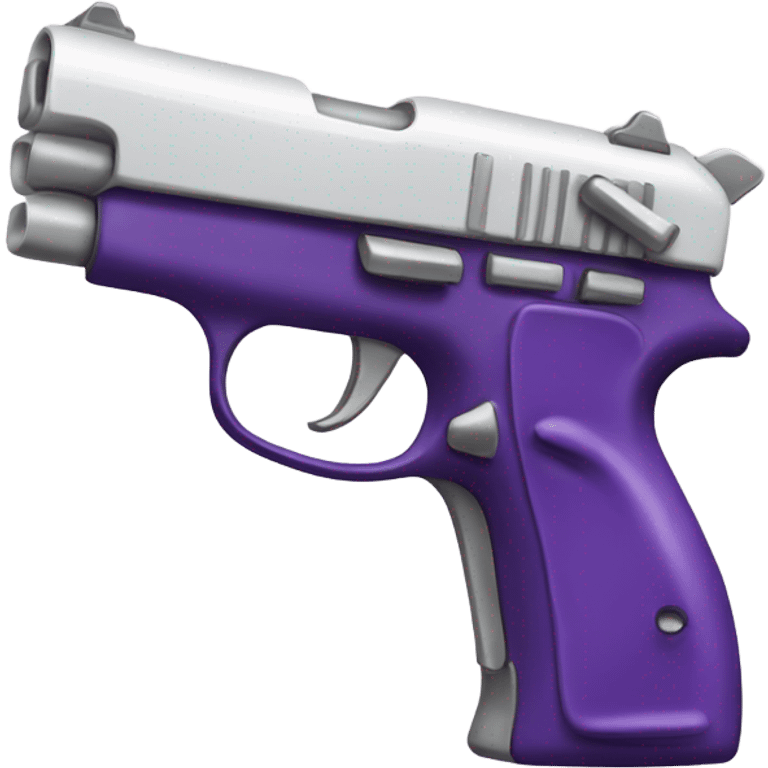 A purple hand gun wrap with a white bow emoji