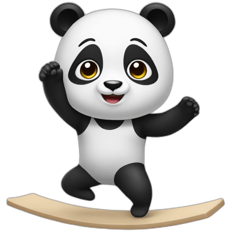 a panda who does  gymnastics emoji