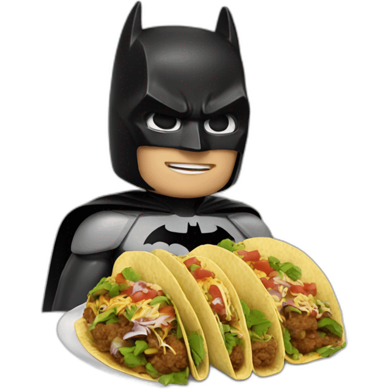 Batman with tacos emoji