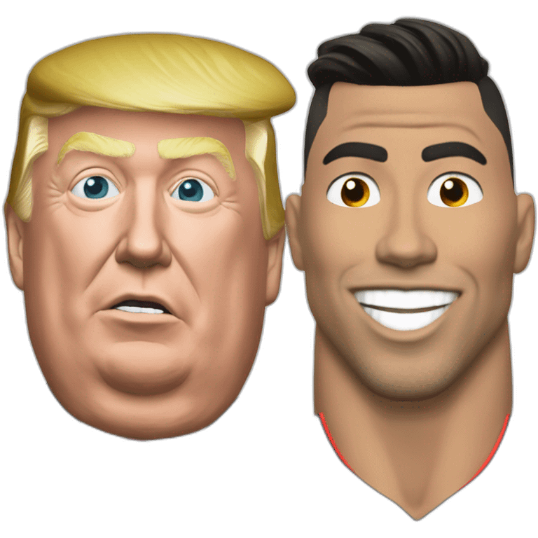 Trump et Ronaldo qui font un Check emoji