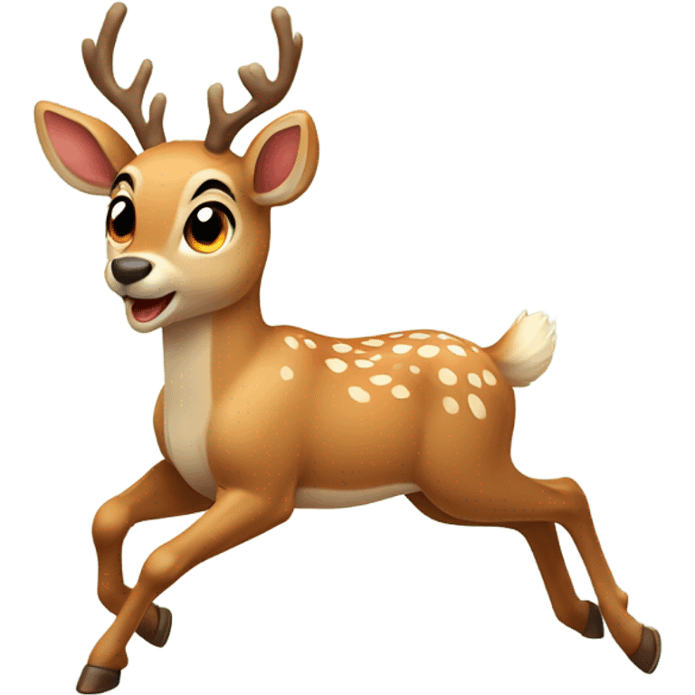 Cute deer running emoji