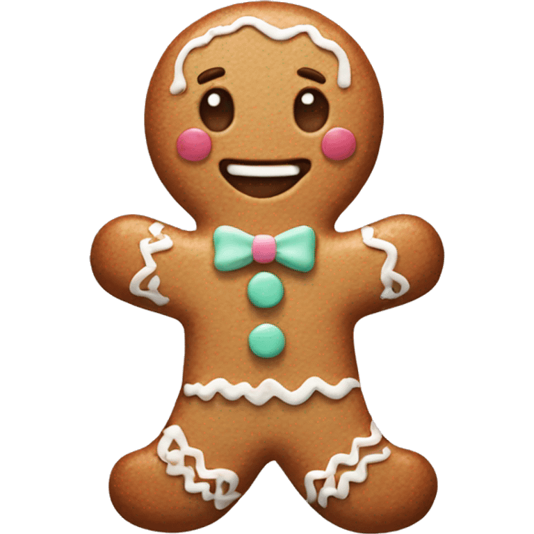 Pastel gingerbread man emoji