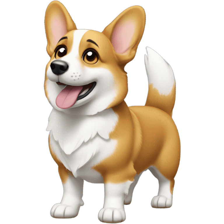 Saluting corgi emoji