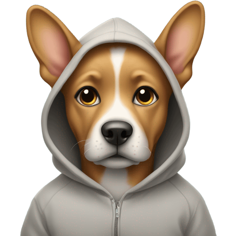 Dog with a hoodie emoji