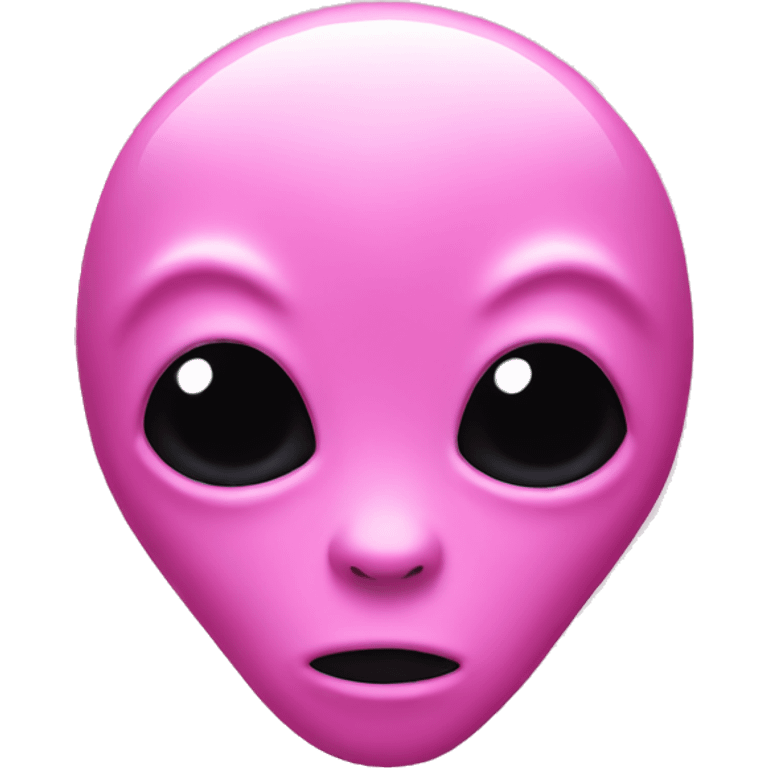 Pink alien face emoji