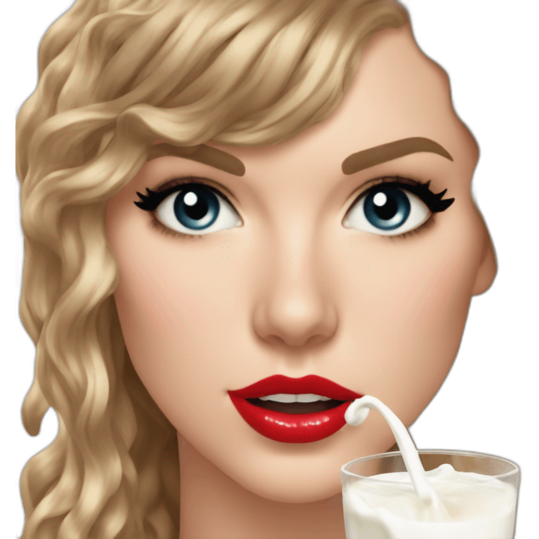 taylor-swift-selfie-milk-on-face-dripping emoji