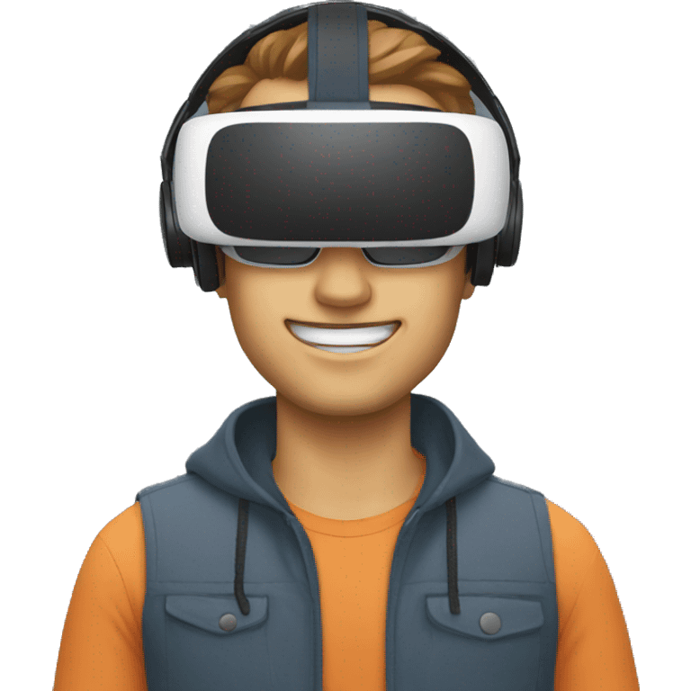 A man with VR emoji