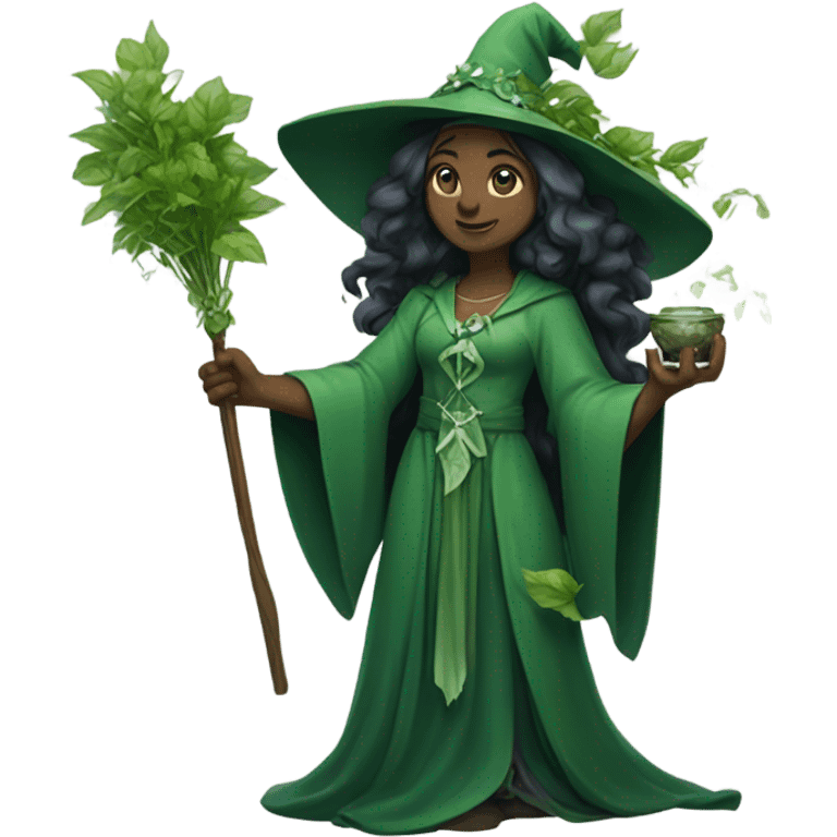 Green witch emoji