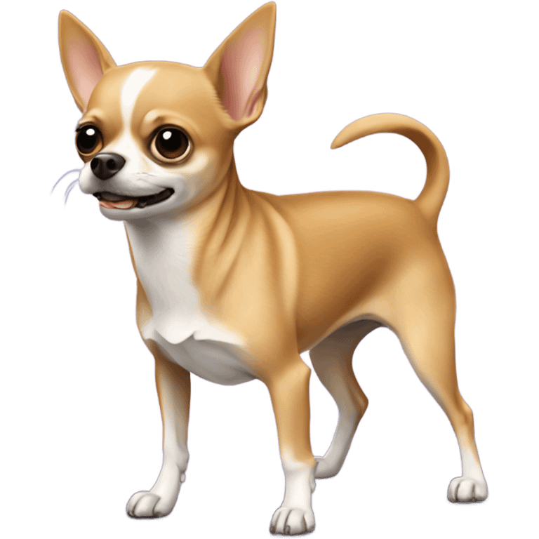 Chihuahua with a big tor emoji