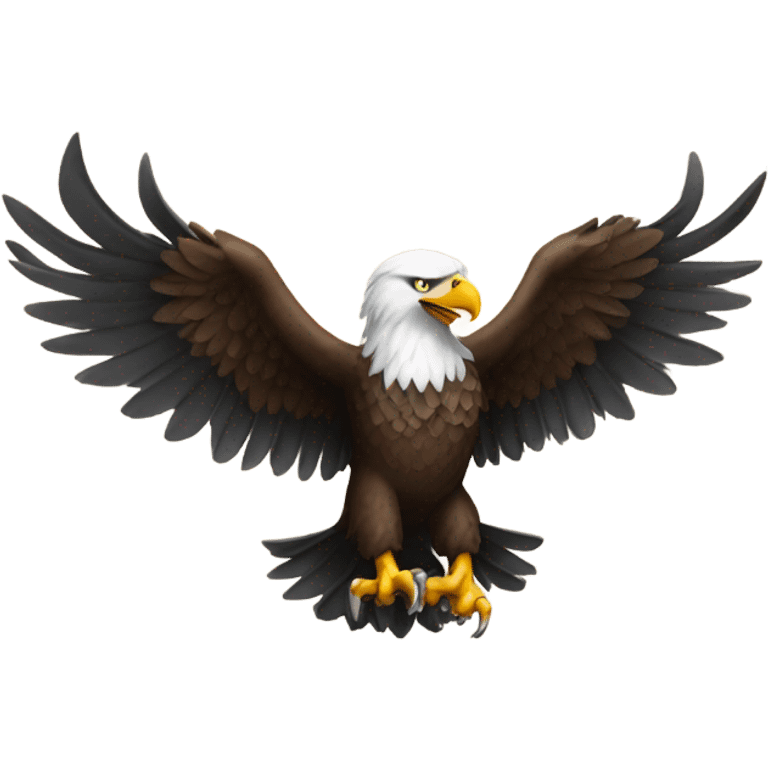 Eagle with a gun emoji