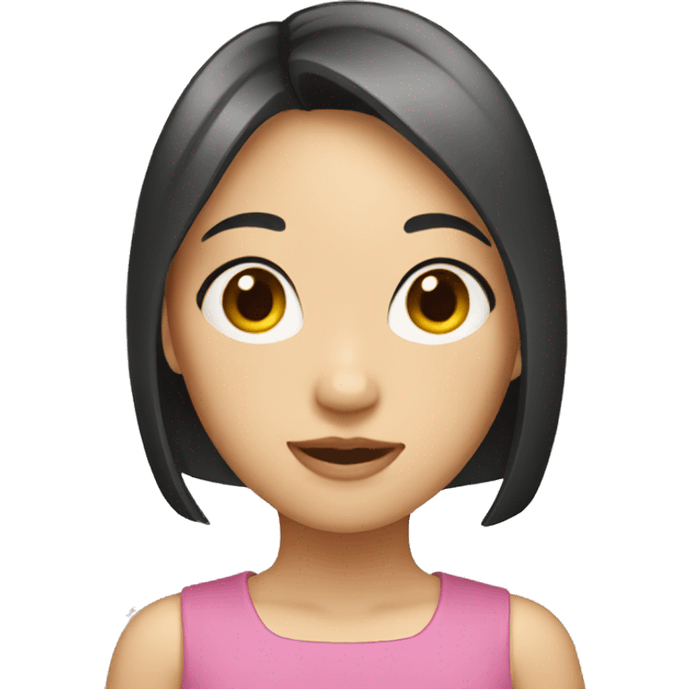 asian girl with a bob emoji